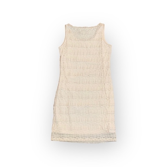 Michael Edwards Sleeveless Cream Layered Lace Mini Dress - Size M - Picture 1 of 9